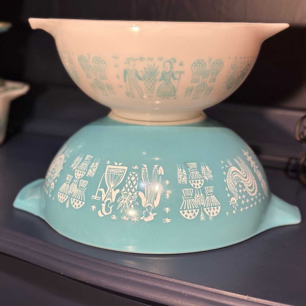 Pyrex vintage butterprint mixing bowls Cinderella bowls